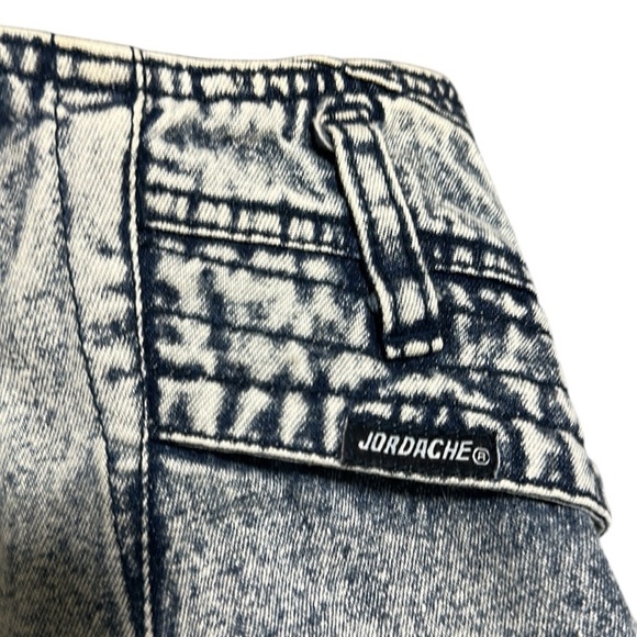 Jordache Vintage 80’s Acid Wash Cuff Blue Jeans Made in Hong Kong Size 9/10 - Picture 7 of 11